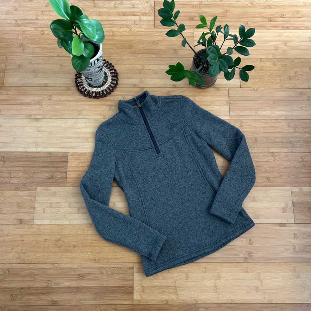 Heather Charcoal Quarter-Zip Pullover Sweater